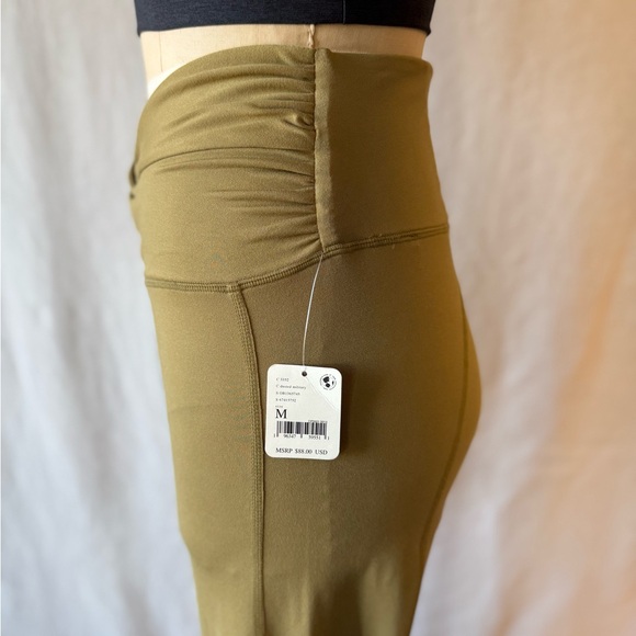 Free People Movement Breathe Deeper Leggings in Dusted Military - Picture 12 of 12